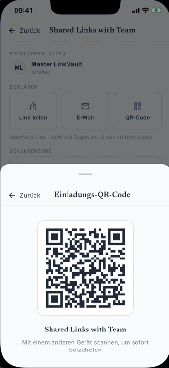 Invite with QR code